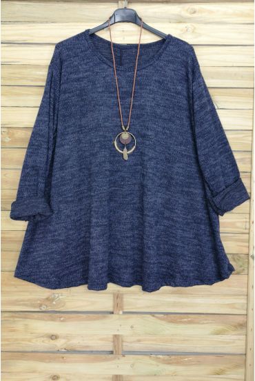 DI GRANDI DIMENSIONI, DI TIRARE EVASE + COLLANA OFFERTI 4016 BLU NAVY