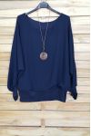 TOP CORTINA DOPPIA + COLLARE OFFERTI 4030 BLU NAVY