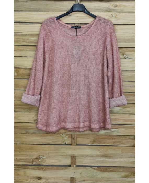 MAGLIONE HA SETOLE MORBIDE 4037 ROSA CHIARO