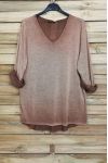 PULL FIN IRISE EFFET DELAVE 4043 CAMEL