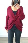 LANA PULLOVER CRUZA 4004 BURDEOS