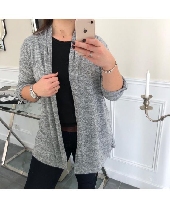 GRANDE TAILLE GILET 3055 GRIS