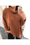 DUŻY ROZMIAR V-NECK SWETER BALL 2 KIESZENIE 5005 CAMEL