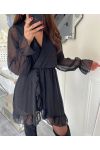 ROBE DRAPEE 9184 NOIR