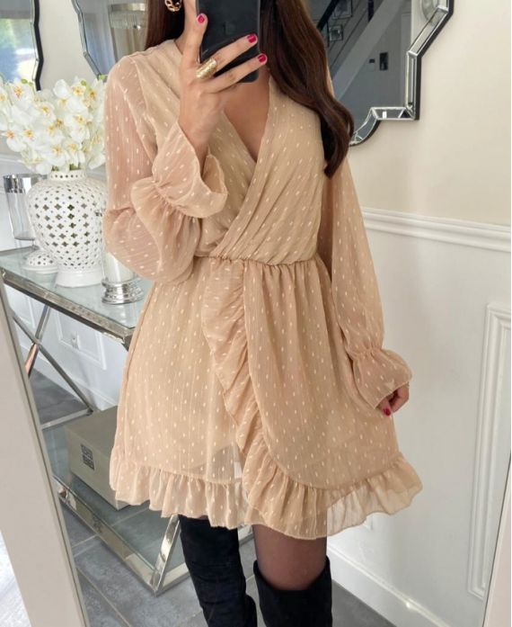 ROBE DRAPEE 9184 BEIGE