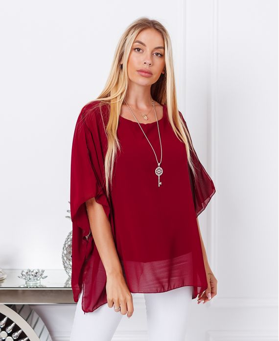 VOILE TUNICA + COLLANA OFFERTO 7510 BORDEAUX