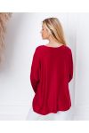 THIN LOOSE SWEATER ETOILE LEOPARD 8948 BURGUNDY