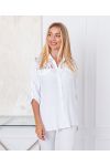 CAMICIA IN PIZZO CON PAILLETTES 9261 BIANCO