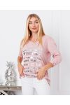 TOP FLUIDE FLOCAGE ECRITURES 19277 ROSE