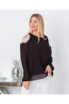 TUNIC SHOULDERS LACE 9263 BLACK