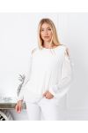 TUNIC SHOULDERS LACE 9263 WHITE