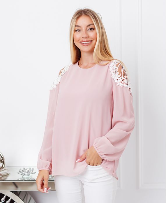 TUNIEK SCHOUDERS KANT 9263 ROZE