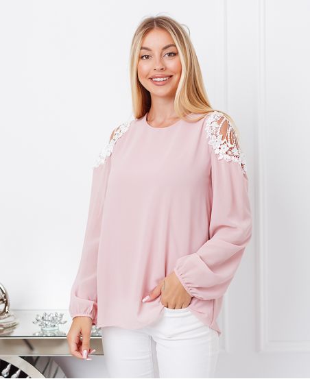 TUNIKA SCHULTER SPITZE 9263 ROSE