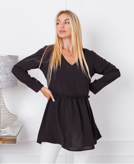 EVASEE V-NECK TUNIC 20219 BLACK