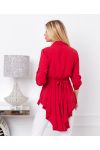 TUNIQUE LONGUE FLUIDE BOUCLE 9632 ROUGE