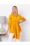 TUNIC LONG FLUID BUCKLE 9632 MUSTARD