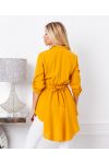 TUNIC LONG FLUID BUCKLE 9632 MUSTARD