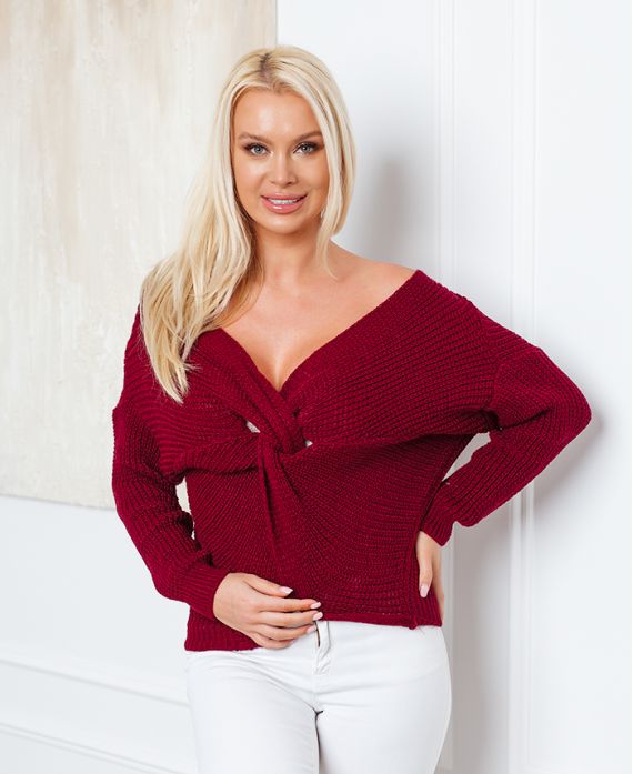 PULL MESH KREUZT 01 BORDEAUX