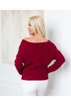 PULL MAILLE CROISE 01 BORDEAUX