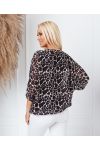 TUNIC VOILE DOUBLEE 3680 LEOPARD BLACK