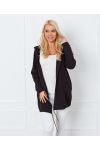 FANCY BACK HOODED JACKET 8985 ZWART