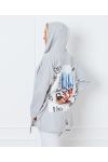 FANCY BACK HOODED JACKET 8985 GREY