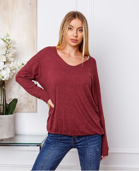 PULL-ENDE-DETAILS VERSILBERT BORDEAUX 21283