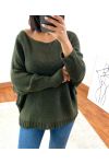 PULL MAILLE BASIC 815 VERT MILITAIRE