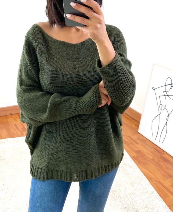 PULL MAILLE BASIC 815 VERT MILITAIRE