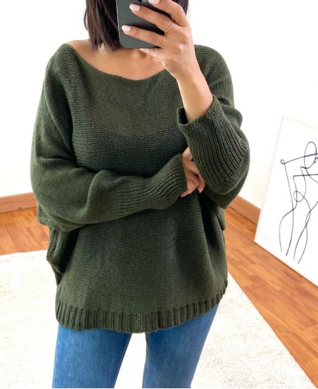 MAGLIONE A MAGLIA DI BASE 815 VERDE MILITARE