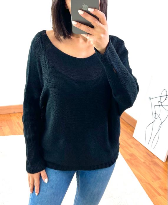 MAGLIONE A MAGLIA 815 DI BASE NERO