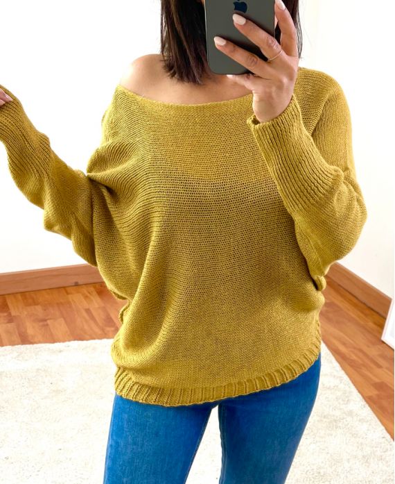 BASIC 815 MUSTARD KNIT SWEATER