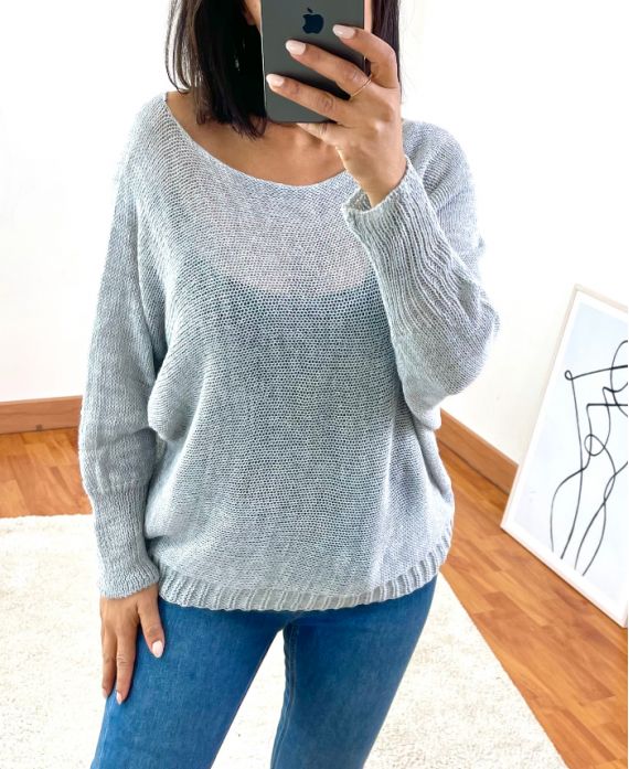 BASIC KNIT SWEATER 815 GREY