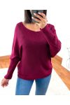 BASIC KNIT SWEATER 815 BURGUNDY