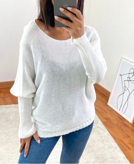 BASIC 815 KNIT SWEATER WHITE