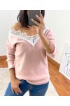 SWEET SWEATER LACE 1477 ROZE