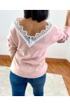 SWEET SWEATER LACE 1477 ROZE