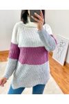 PULLOVER TURTLENECK MULTI-COLOR A102 PURPLE