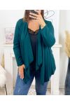 PLUS SIZE CASCADE VEST 18130 VERDE MILITARE