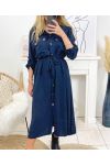 ROBE LONGUE A BOUTONS 1908 BLEU MARINE