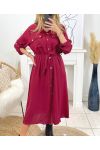 ROBE LONGUE A BOUTONS 1908 BORDEAUX